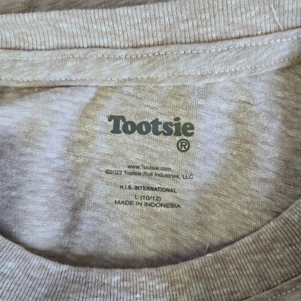 TOOTSIE ROLL | Candy Logo T-shirt in Brown/Tan sz L (Boys 10/12) - Picture 5 of 7